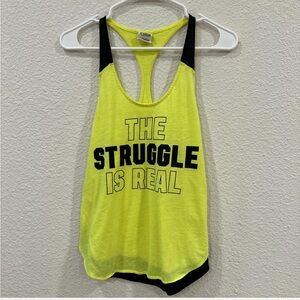 PINK Victoria's Secret Yellow Racerback Tank Top